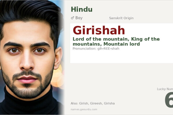 Girishah Name Meaning — Sanskrit Origin, Hindu Boy Name & Details (2025)