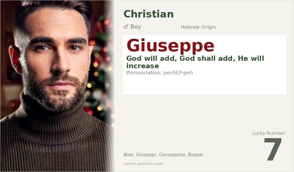 Giuseppe Name Meaning and Details
