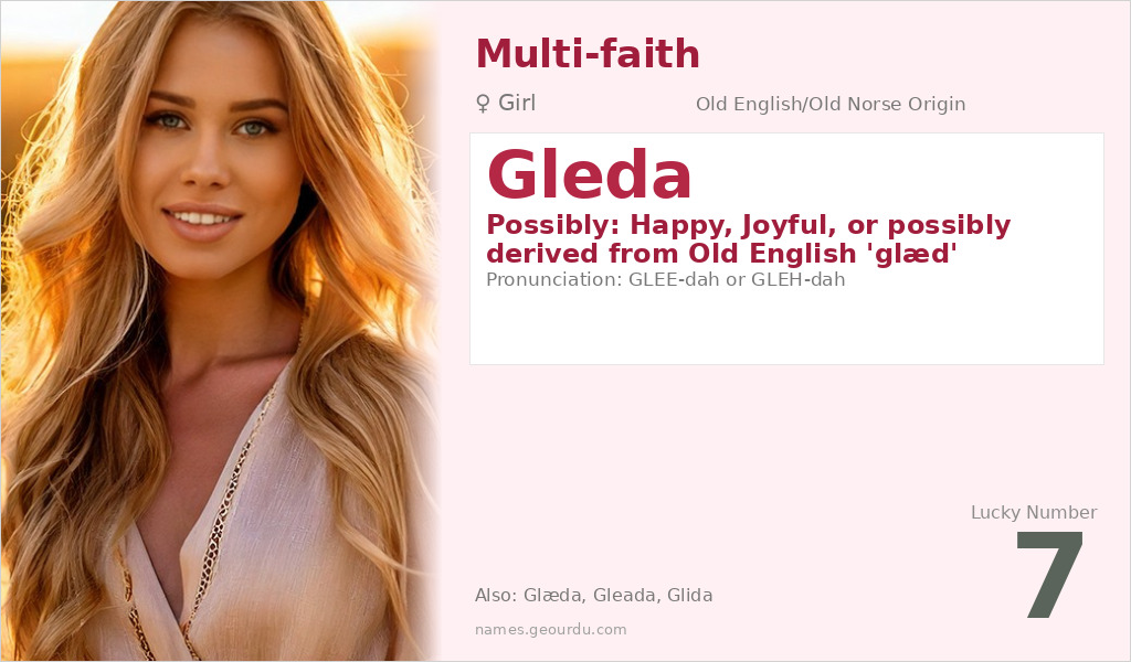 Gleda Name Meaning and Details