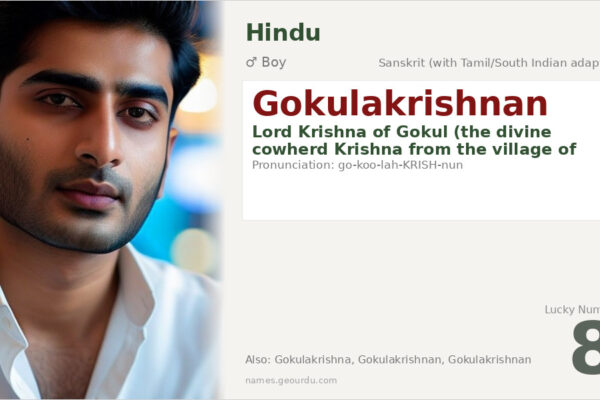 Gokulakrishnan Name Meaning — Origin, Gender & Details (2025)