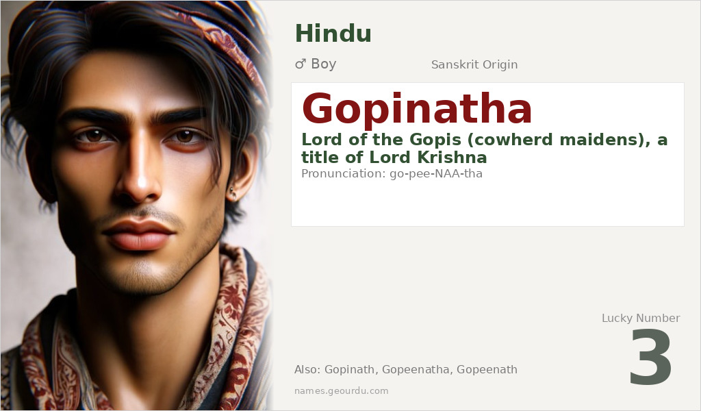 Gopinatha Name Meaning and Details