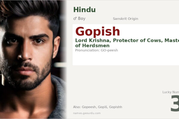 Gopish Name Meaning — Sanskrit Origin, Boy Name & Krishna Connection (2025)