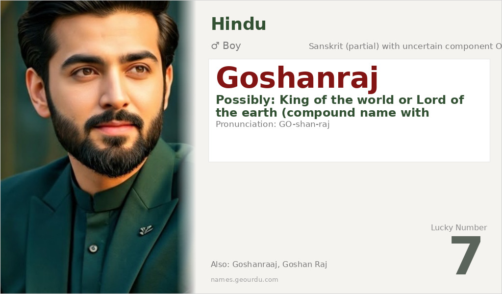 Goshanraj Name Meaning and Details