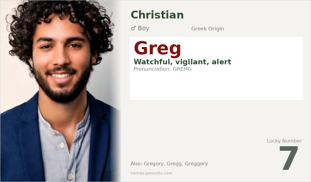 Greg Name Meaning and Details