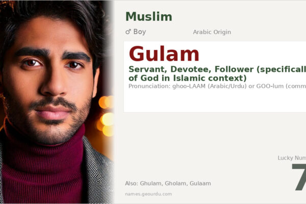Gulam Name Meaning — Arabic Origin, Boy Name & Islamic Significance (2025)