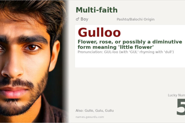 Gulloo Name Meaning — Pashto/Balochi Origin, Boy Name & Details (2025)