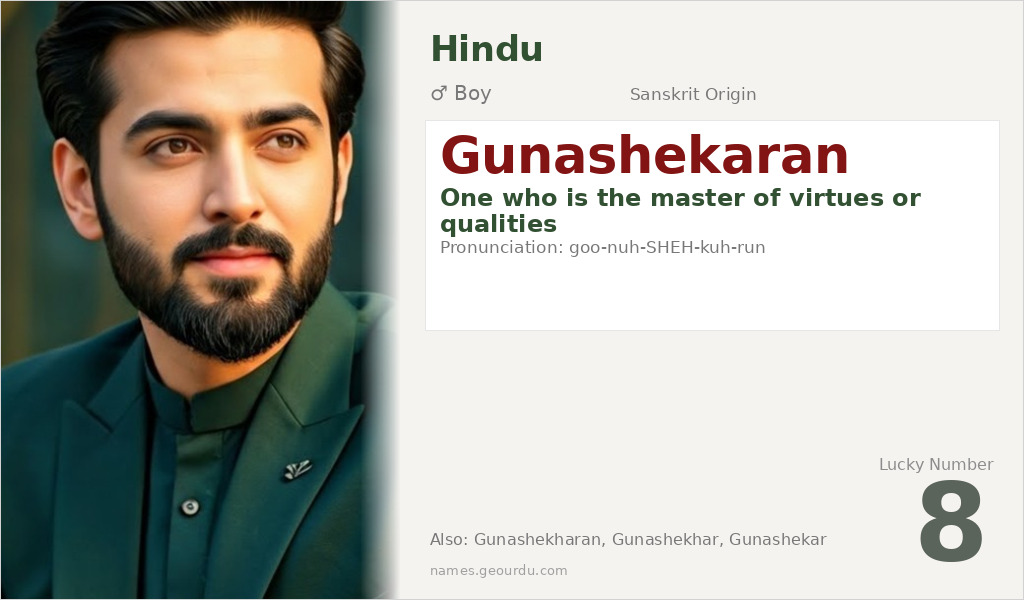 Gunashekaran Name Meaning and Details