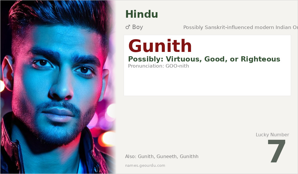 Gunith Name Meaning and Details