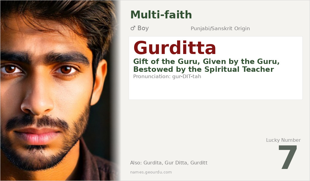Gurditta Name Meaning and Details