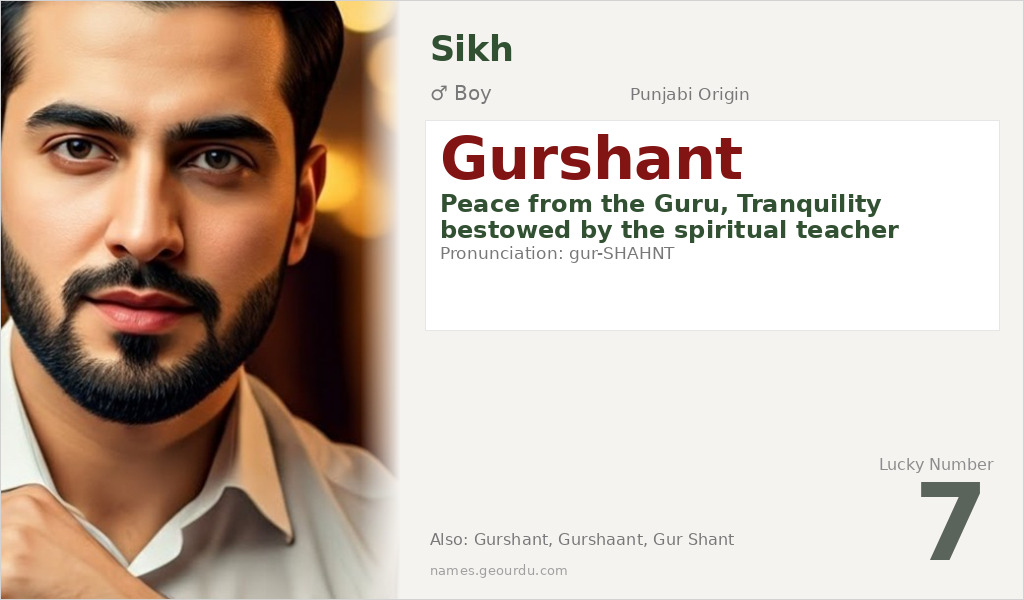 Gurshant Name Meaning and Details