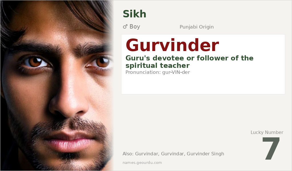Gurvinder Name Meaning and Details