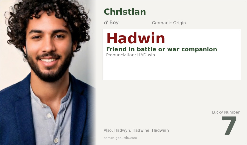 Hadwin Name Meaning and Details