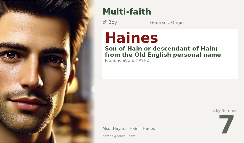 Haines Name Meaning and Details