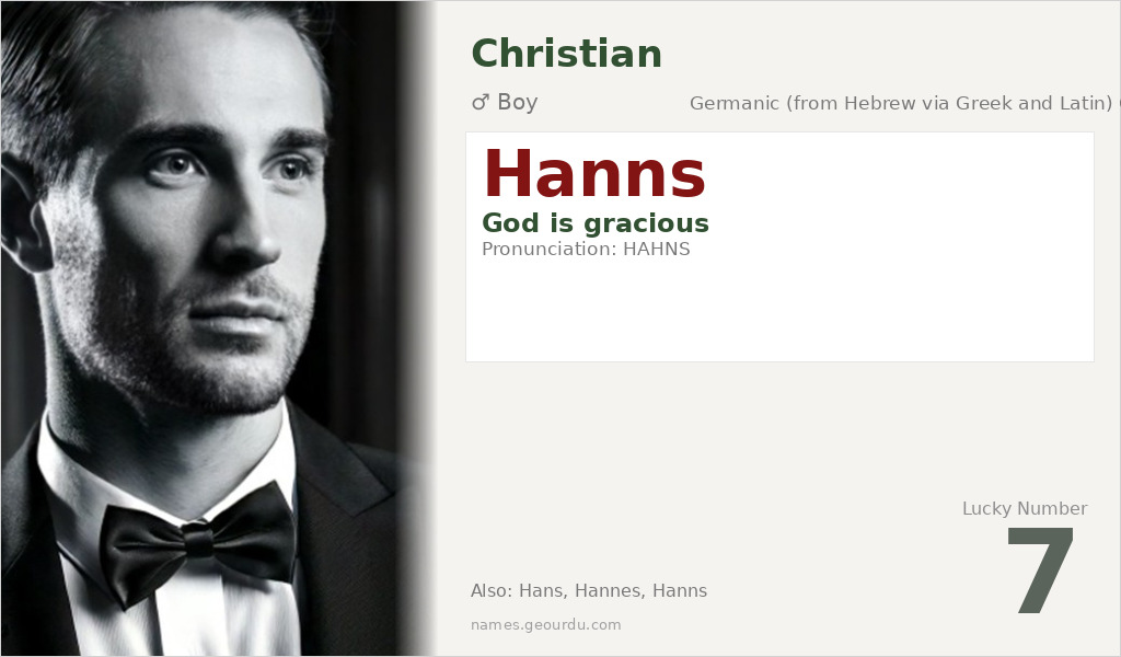 Hanns Name Meaning and Details