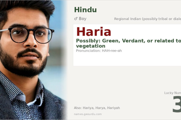Haria Name Meaning — Origin, Gender & Details (2025)