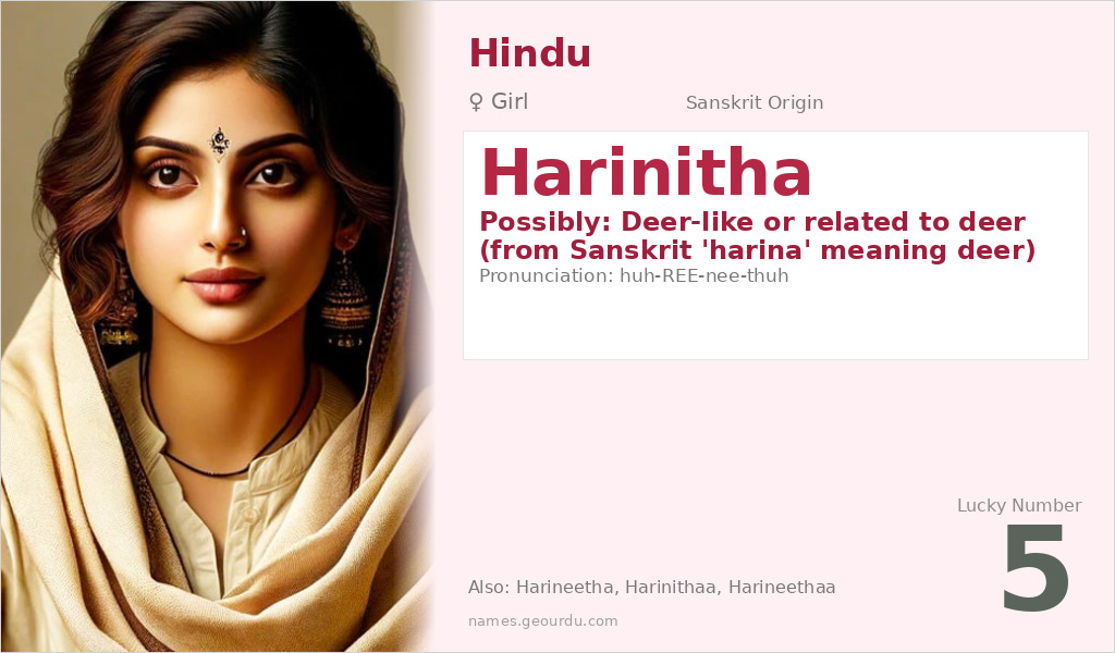 Harinitha Name Meaning and Details