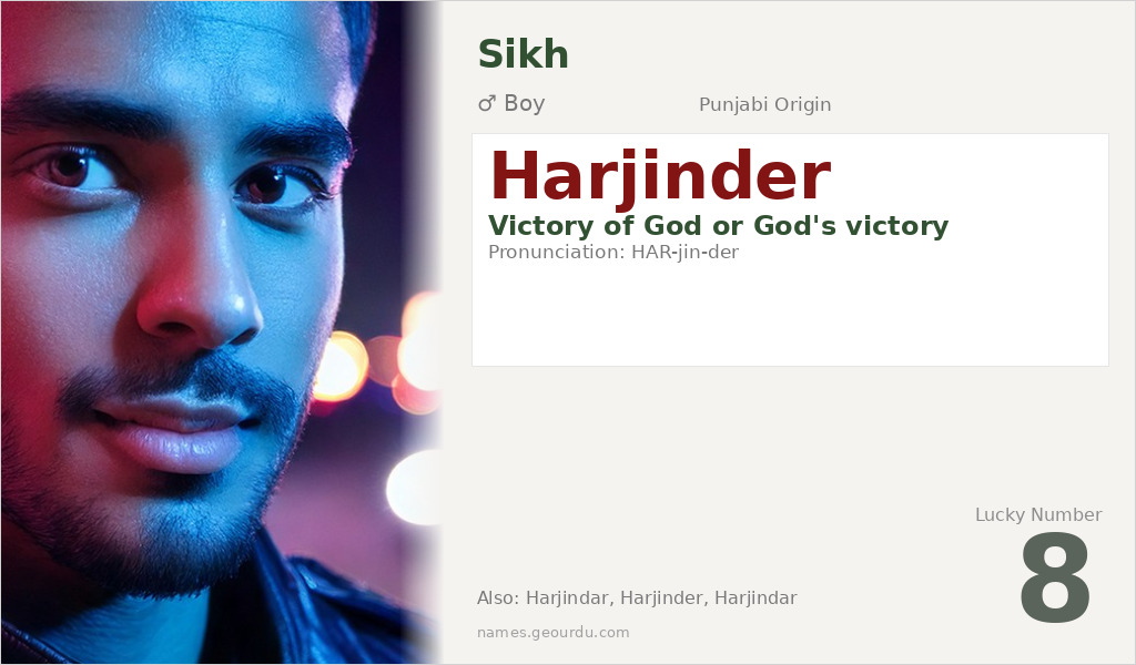 Harjinder Name Meaning and Details