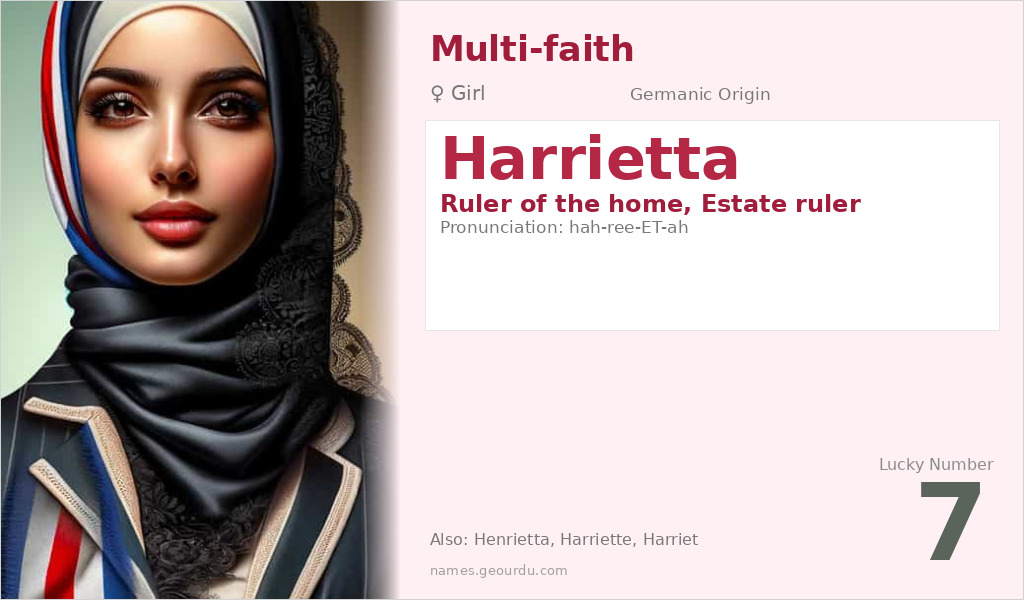 Harrietta Name Meaning and Details