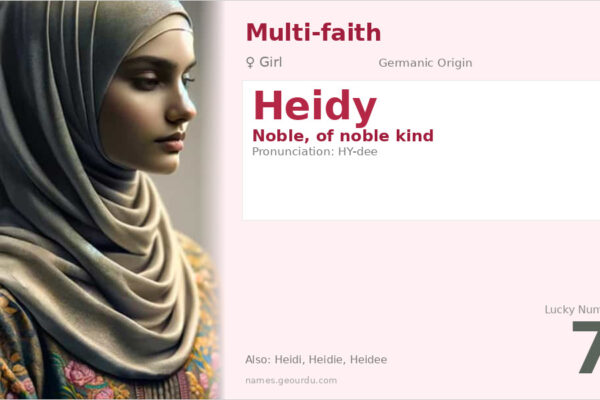 Heidy Name Meaning — Germanic Origin, Girl Name & History (2025)