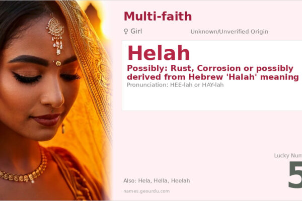 Helah Name Meaning — Origin, Gender & Details (2025)