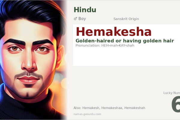 Hemakesha Name Meaning — Golden-Haired (Sanskrit Origin & Details)