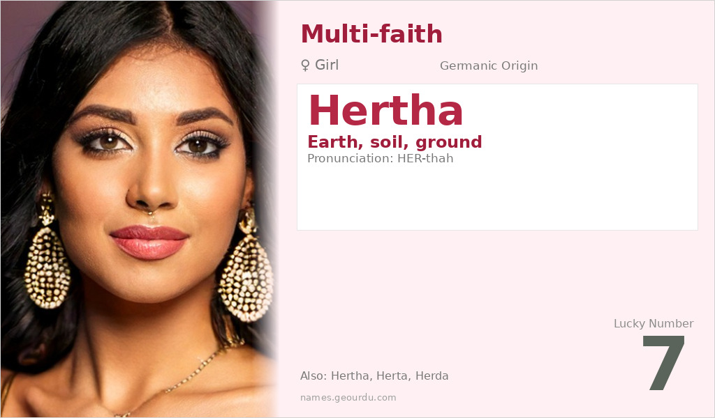 Hertha Name Meaning and Details