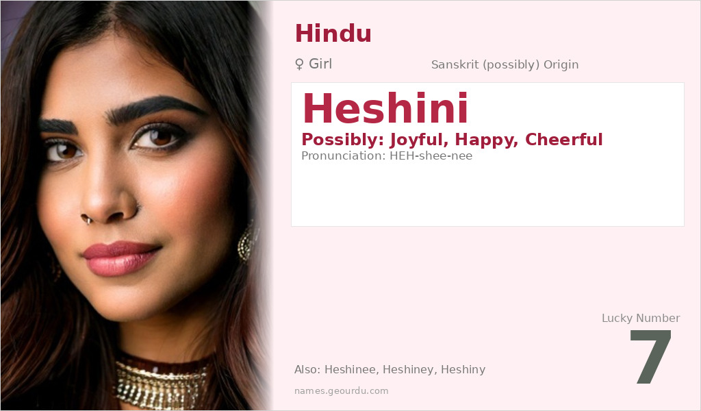 Heshini Name Meaning and Details