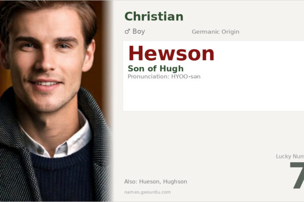 Hewson Name Meaning — Origin, Gender & Details (2025)
