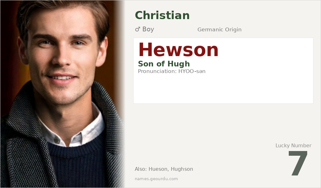 Hewson Name Meaning and Details