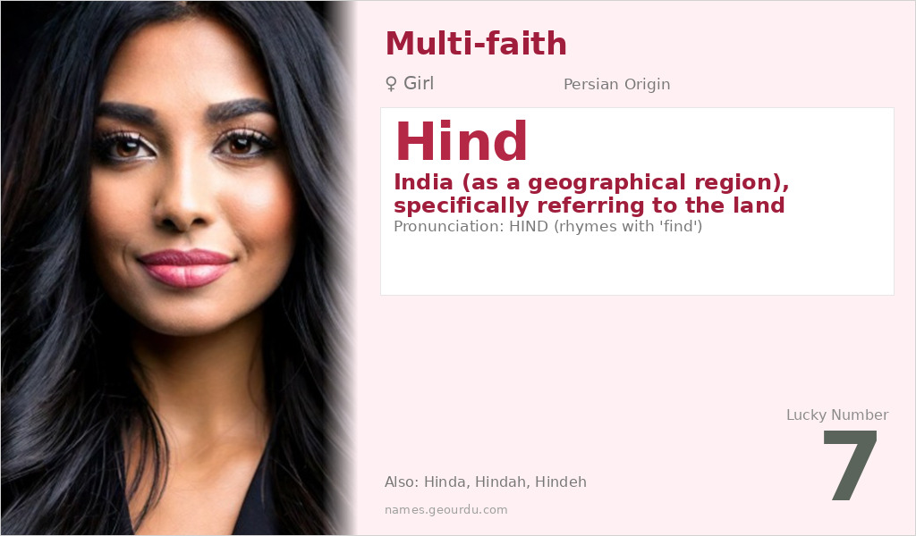 Hind Name Meaning and Details