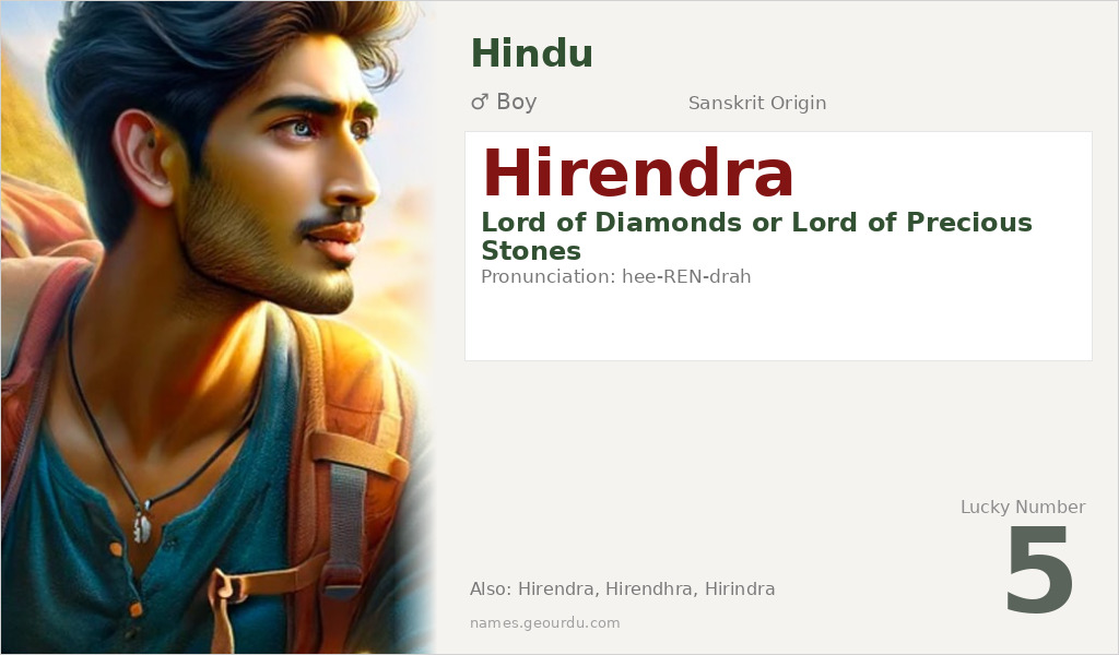 Hirendra Name Meaning and Details