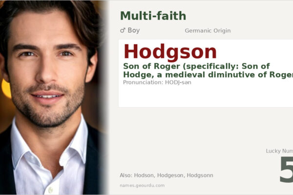 Hodgson Name Meaning — Origin, Gender & Details (2025)