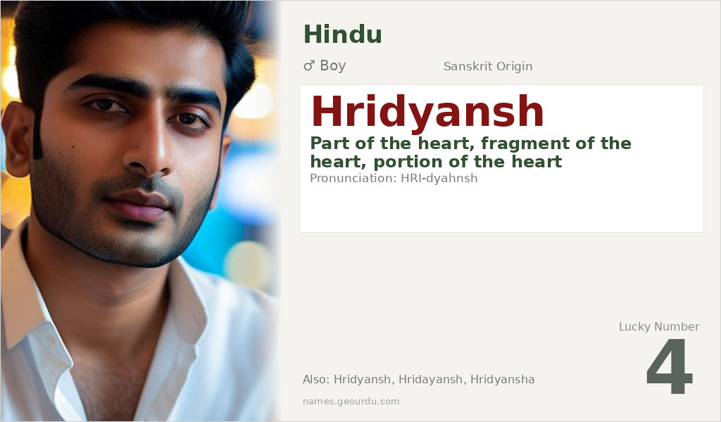 Hridyansh Name Meaning and Details