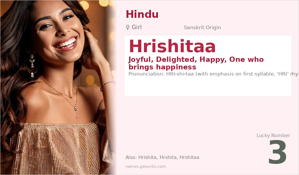 Hrishitaa Name Meaning and Details