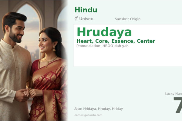 Hrudaya Name Meaning — Sanskrit Origin, Gender & Details (2025)