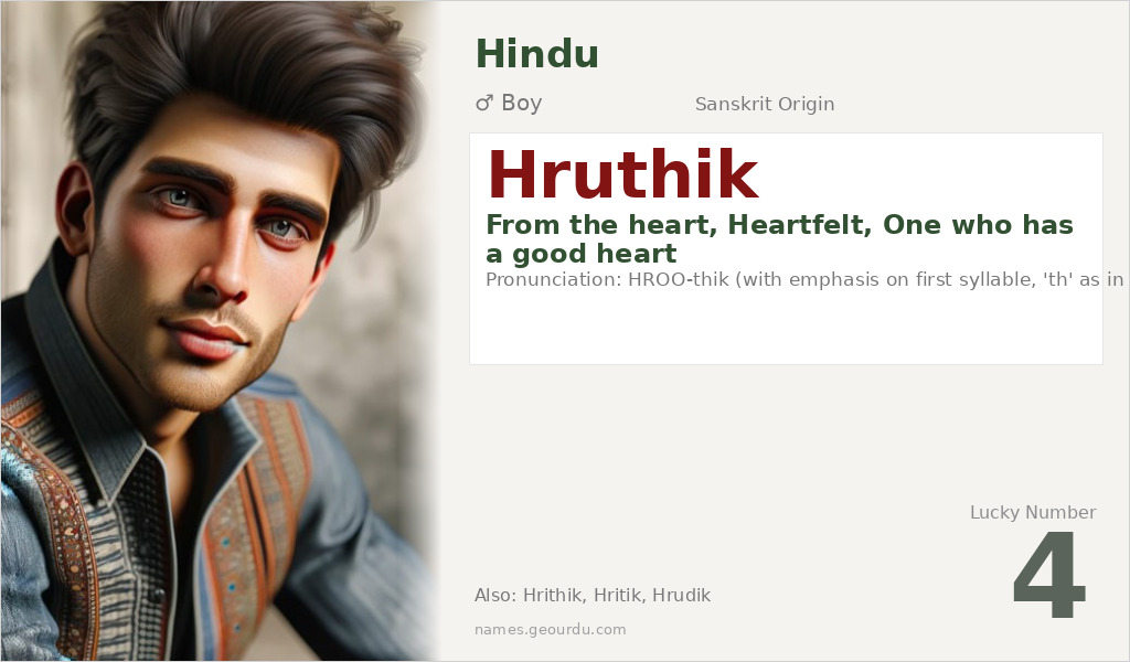 Hruthik Name Meaning and Details