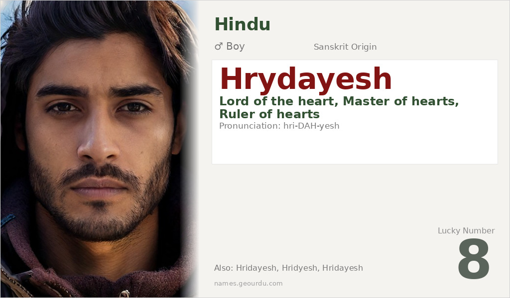 Hrydayesh Name Meaning and Details