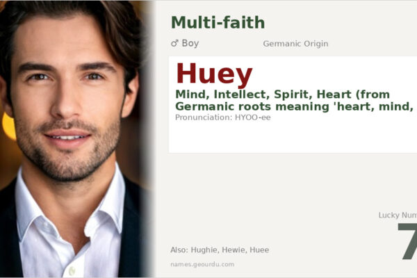 Huey Name Meaning — Germanic Origin, Boy Name & History (2025)