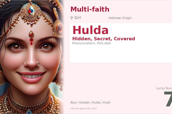 Hulda Name Meaning — Hidden, Hebrew Origin & Details (2025)