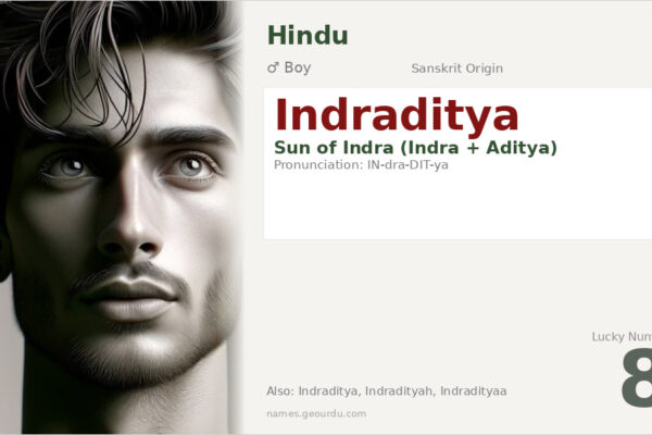 Indraditya Meaning — Origin, Gender & Details (2025)