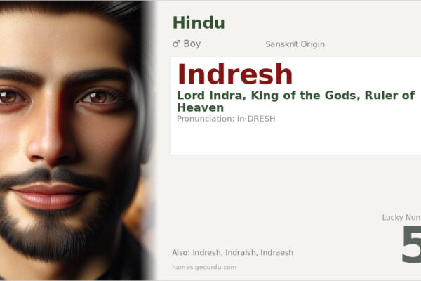 Indresh Name Meaning — Sanskrit Origin, Boy Hindu Name & Details (2025)