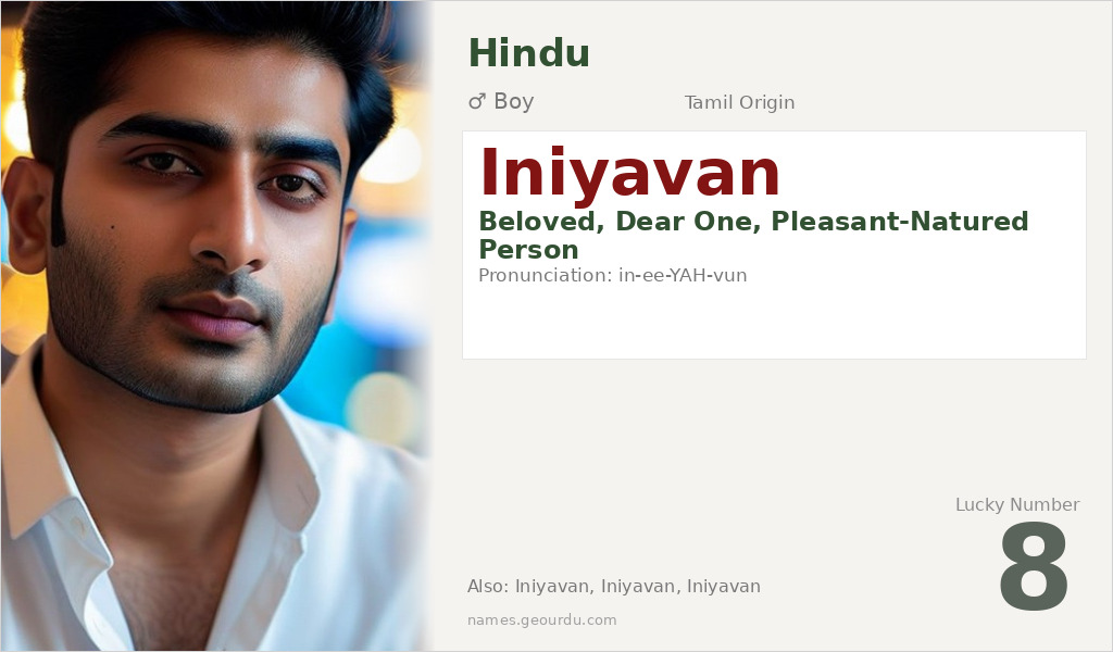 Iniyavan Name Meaning and Details