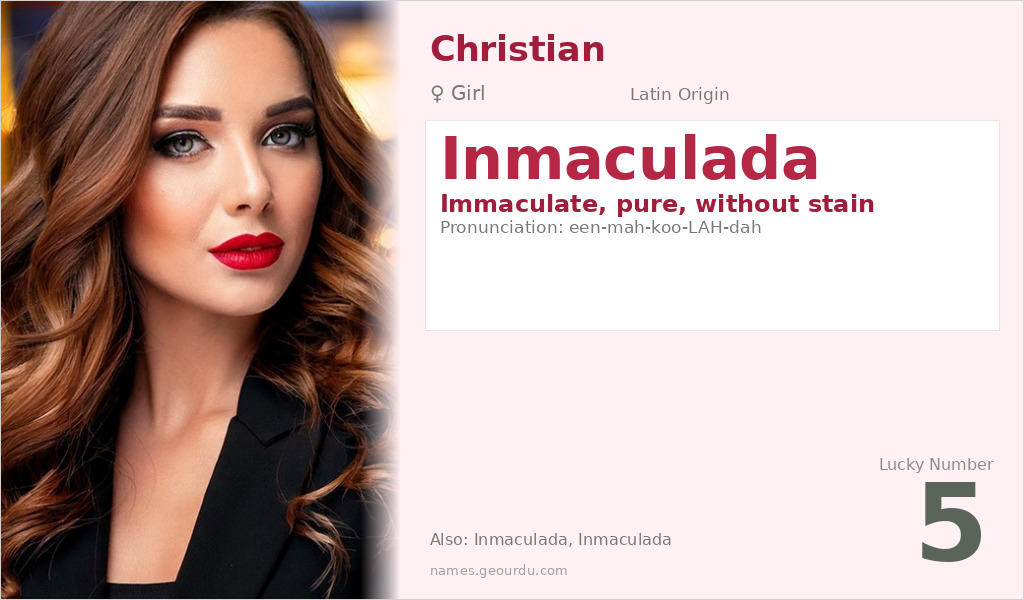 Inmaculada Name Meaning and Details