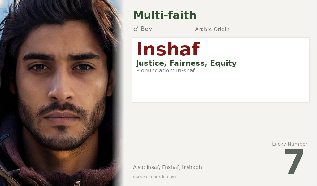 Inshaf Name Meaning and Details