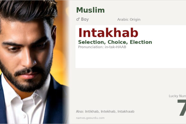 Intakhab Name Meaning — Arabic Origin, Boy Name & Details (2025)