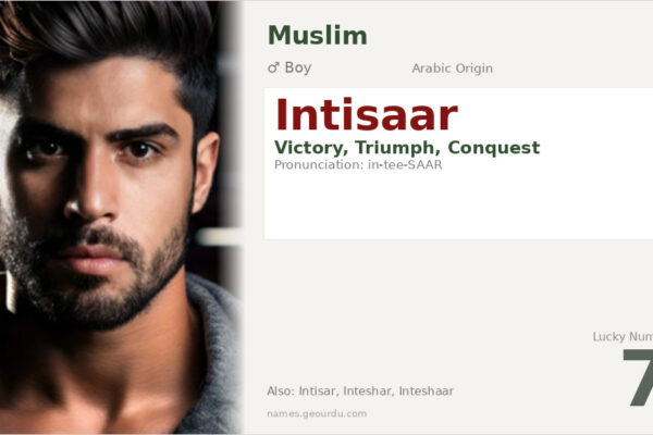 Intisaar Name Meaning — Arabic Origin, Boy Name & Details (2025)