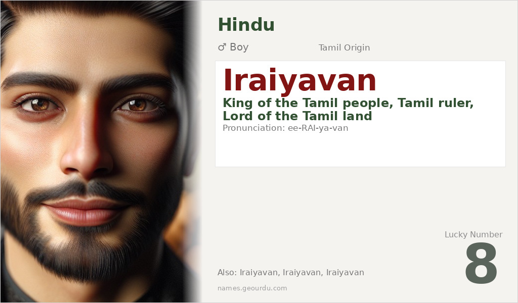 Iraiyavan Name Meaning and Details