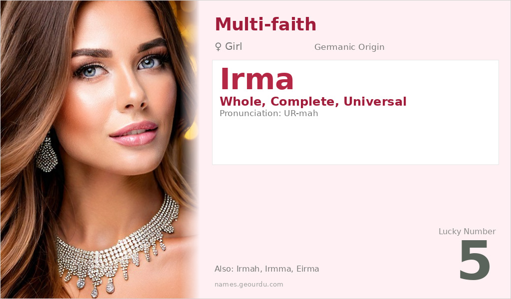 Irma Name Meaning and Details