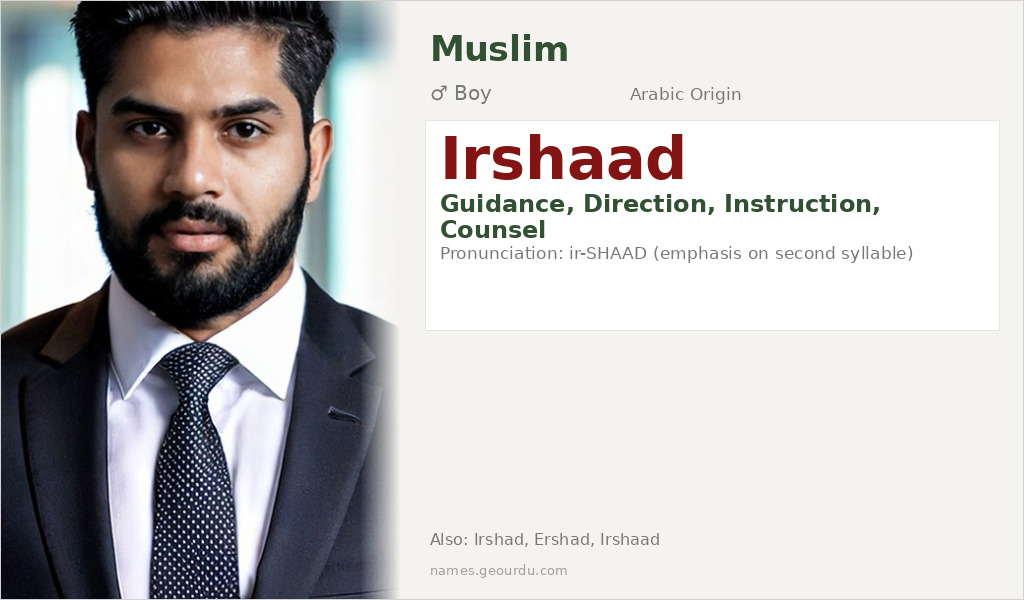 Irshaad Name Meaning and Details