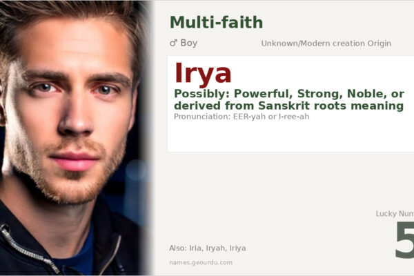 Irya Name Meaning — Origin, Gender & Details (2025)
